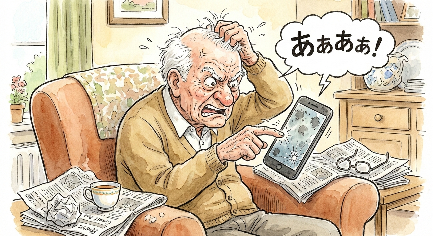 タッチが反応しなくてイライラ