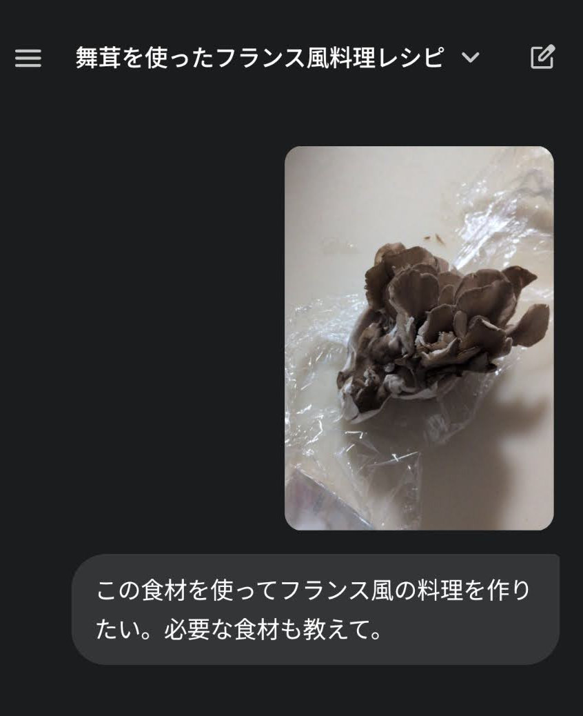 geminiでフランス料理